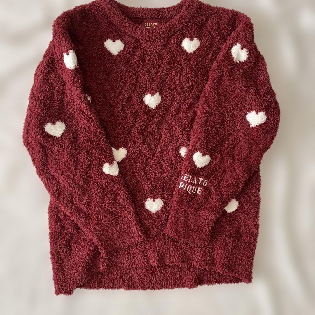 上下セット gelato pique ジェラートピケ　ハートアランプルオーバー