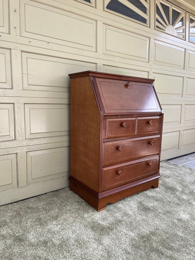 トーカイ家具 ライティングビューロー チェスト付き