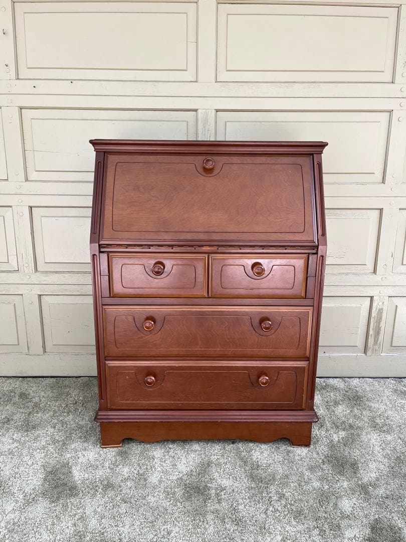 トーカイ家具 ライティングビューロー チェスト付き