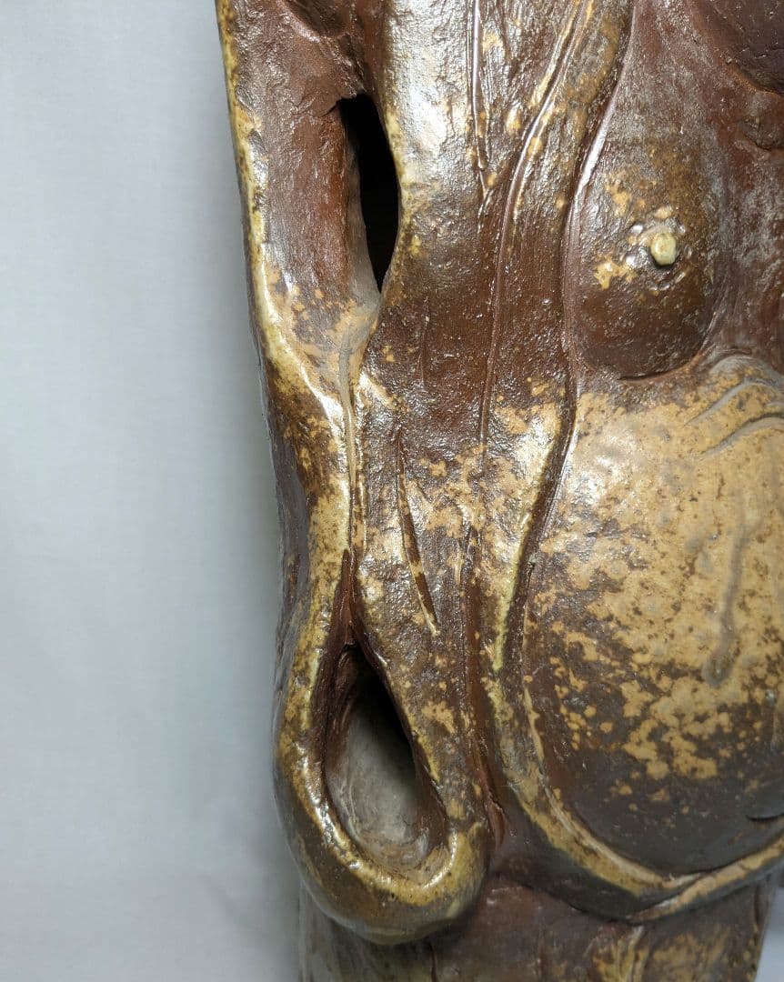 備前焼 布袋尊像 布袋様 七福神 置物 縁起物 伏香炉 インテリア 工芸品 陶像