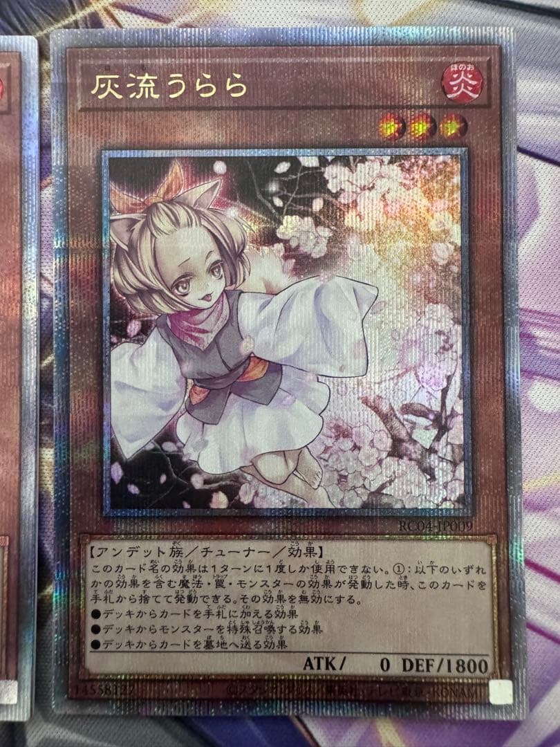 遊戯王　灰流うらら　クオシク3枚セット　25th