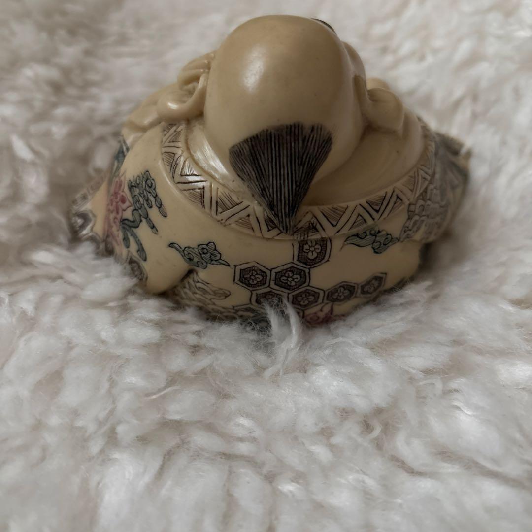 珍品 アンティーク置物 布袋様 裏絵 春画