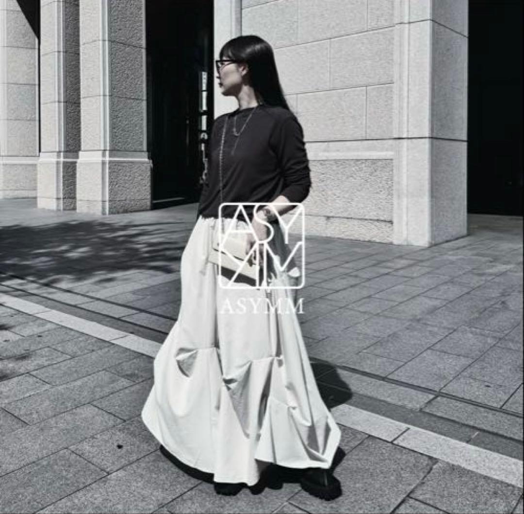 ぞうねこちゃんねる　asymm ピントリックスパンツ　アイボリー　新品未使用