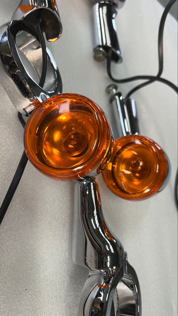 ウインカー左右 前後 ハーレー純正 フォーク移設クランプ 49mm
