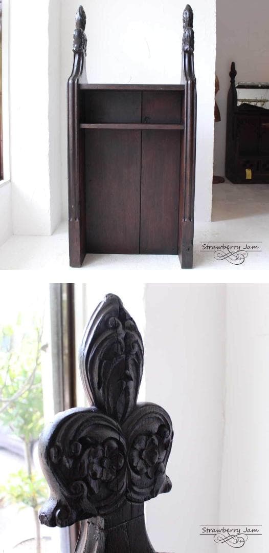 L3306-51 英国アンティーク オーク デスク ディスプレイ カウンター