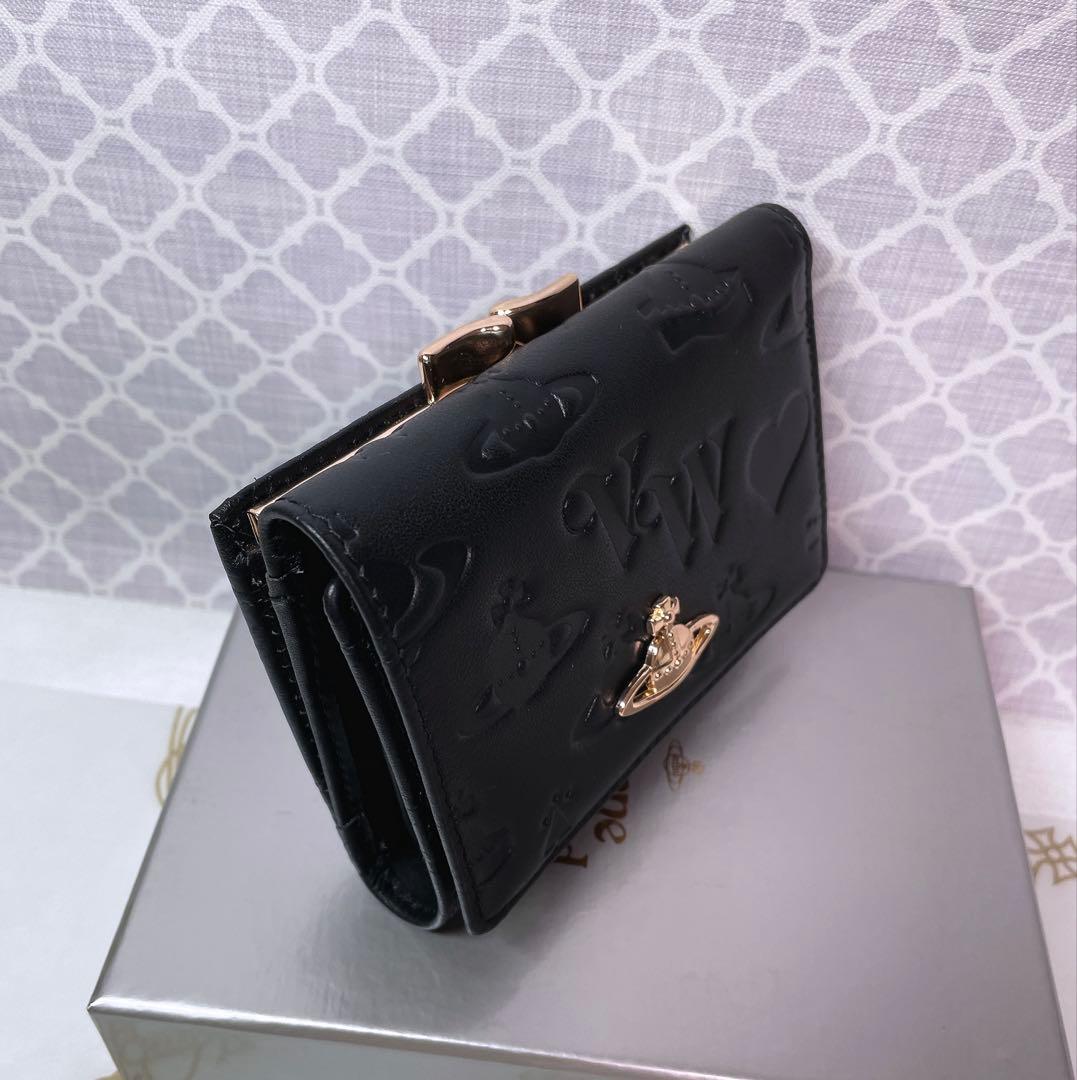 【最新❤︎新品】ヴィヴィアン・ウエストウッド　三折財布 マットブラック