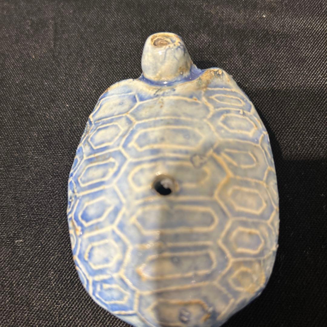 李朝　青磁　亀甲船　水滴　希少品