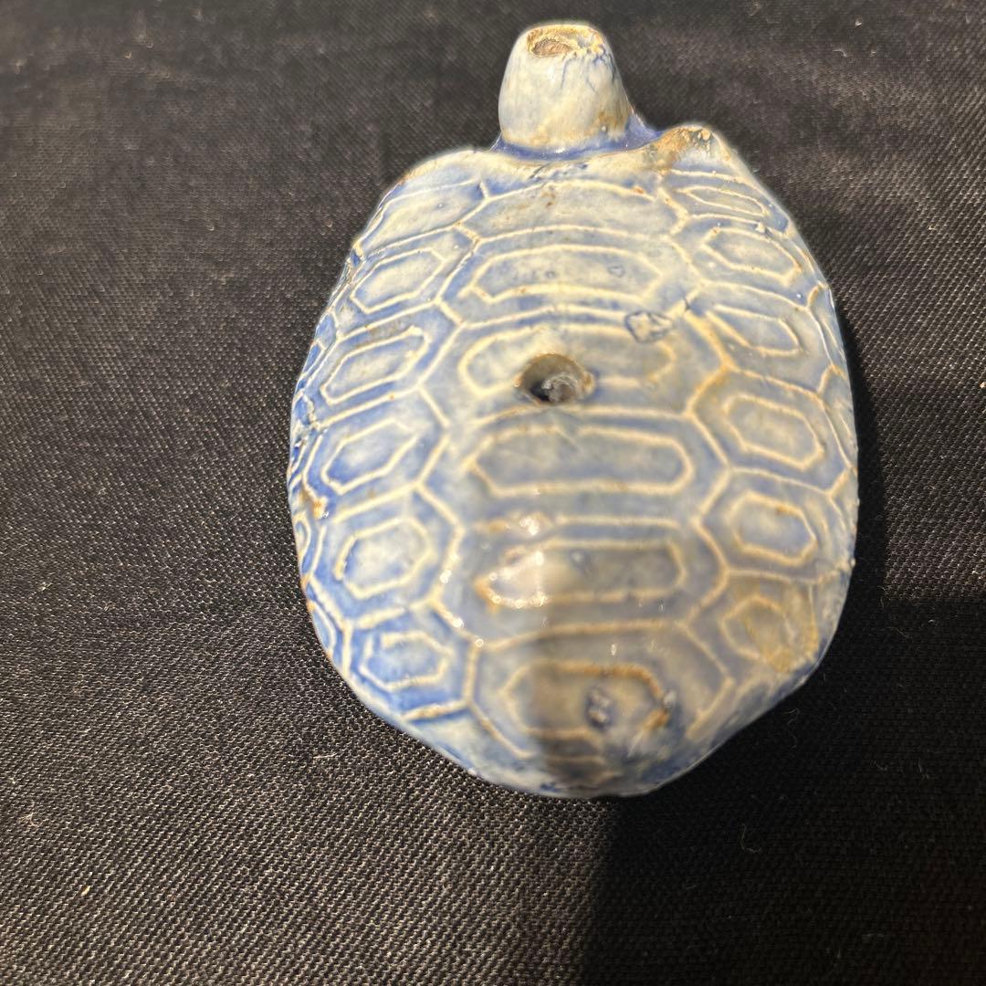 李朝　青磁　亀甲船　水滴　希少品