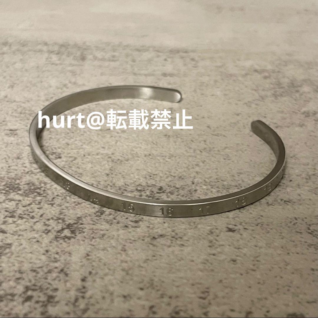 【新品外箱あり】メゾンマルジェラ スリム ナンバリング カフ ブレスレット