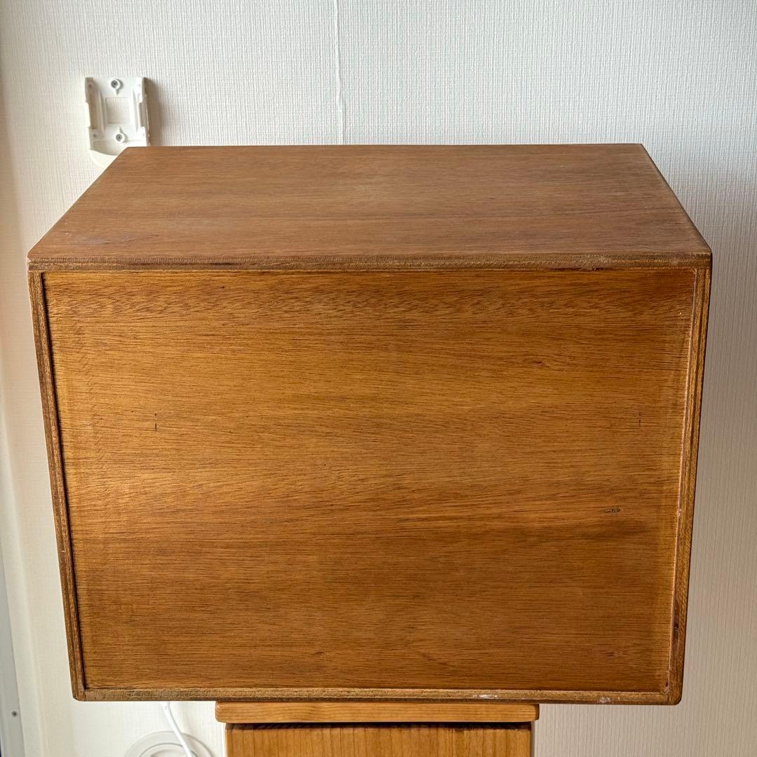 送料込み｜アンティーク調　木製の小引き出し　A3サイズ　5段　つまみタイプ