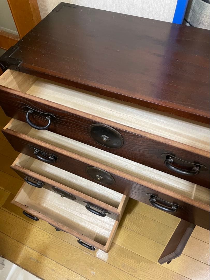 アンティーク和箪笥4段チェスト