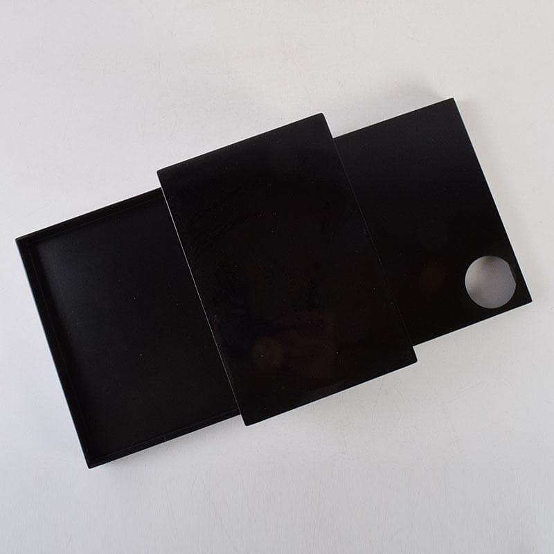 茶道具　黒漆　春秋蒔絵　茶箱　棗　巾筒など　九点　一式　仕覆付　M　R9327