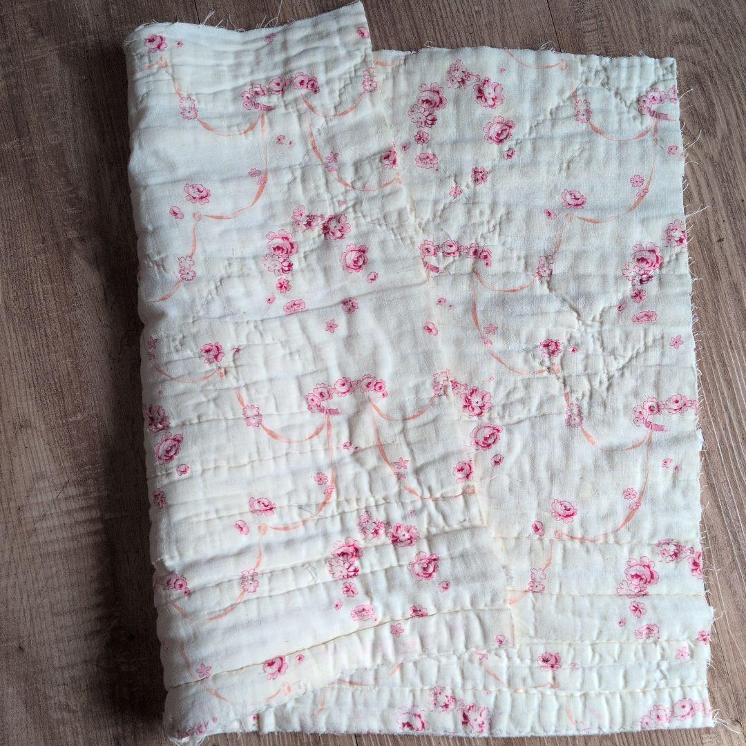 イギリスアンティーク ダーラムキルト 60㎝×46㎝ リバーシブル