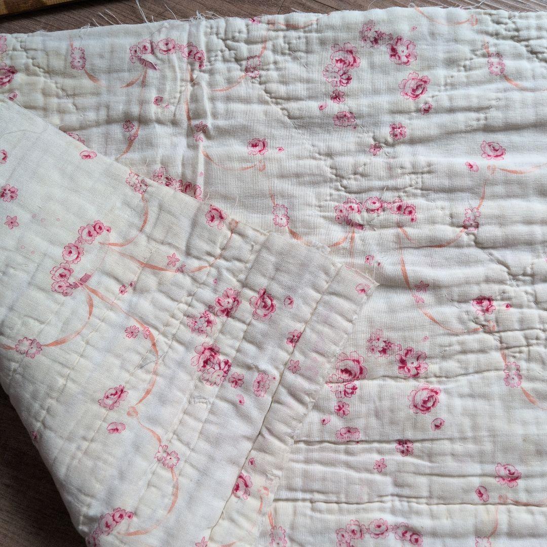 イギリスアンティーク ダーラムキルト 60㎝×46㎝ リバーシブル