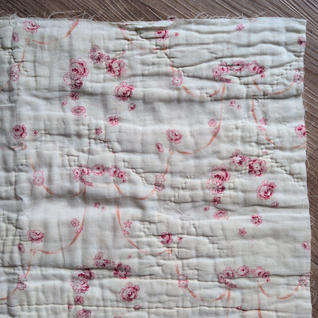 イギリスアンティーク ダーラムキルト 60㎝×46㎝ リバーシブル