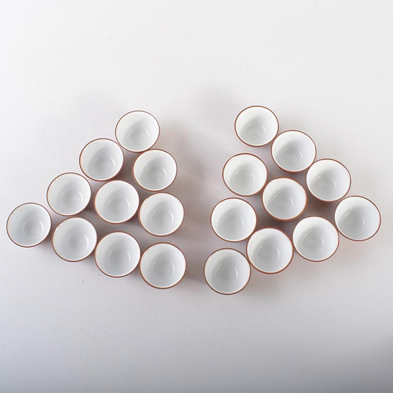 煎茶道具　紫砂　朱泥　内白釉　煎茶碗　二十点まとめて　N　6551