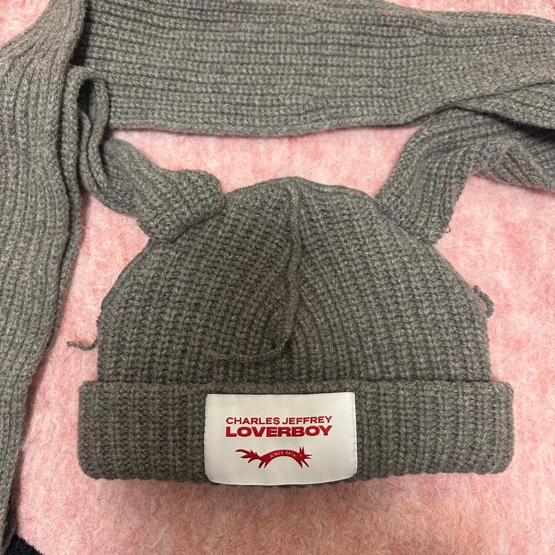 【即購入OK】CHARLES JEFFREY LOVERBOY グレーニット帽