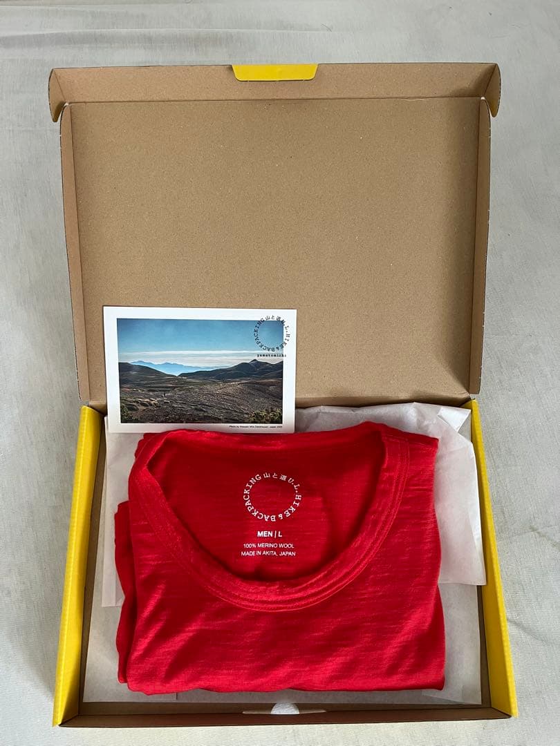 山と道　100% Merino Light Sleeveless Red L