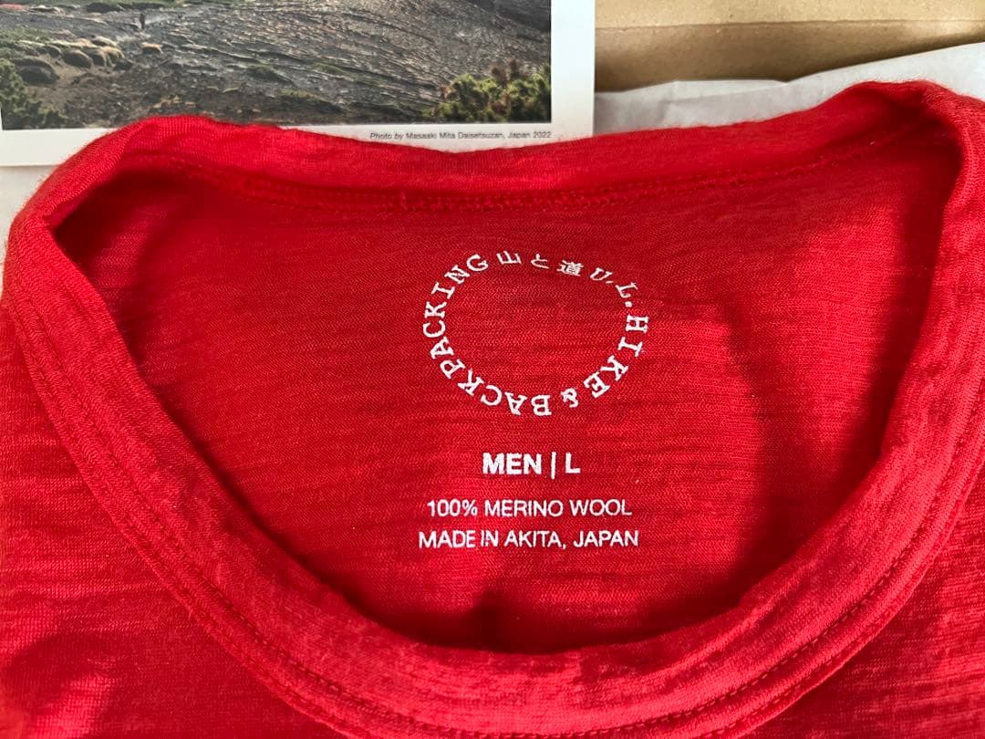 山と道　100% Merino Light Sleeveless Red L