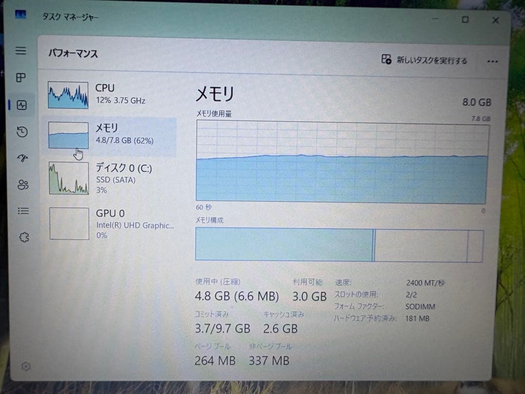 Mouse Computer 15.6インチi5-8265u Office付き