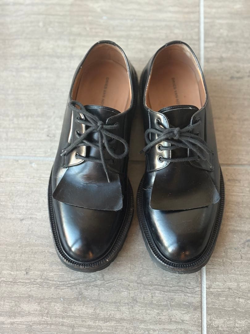 【本人期】DRIES VAN NOTEN 厚底 レザーシューズ 40 黒 青山店