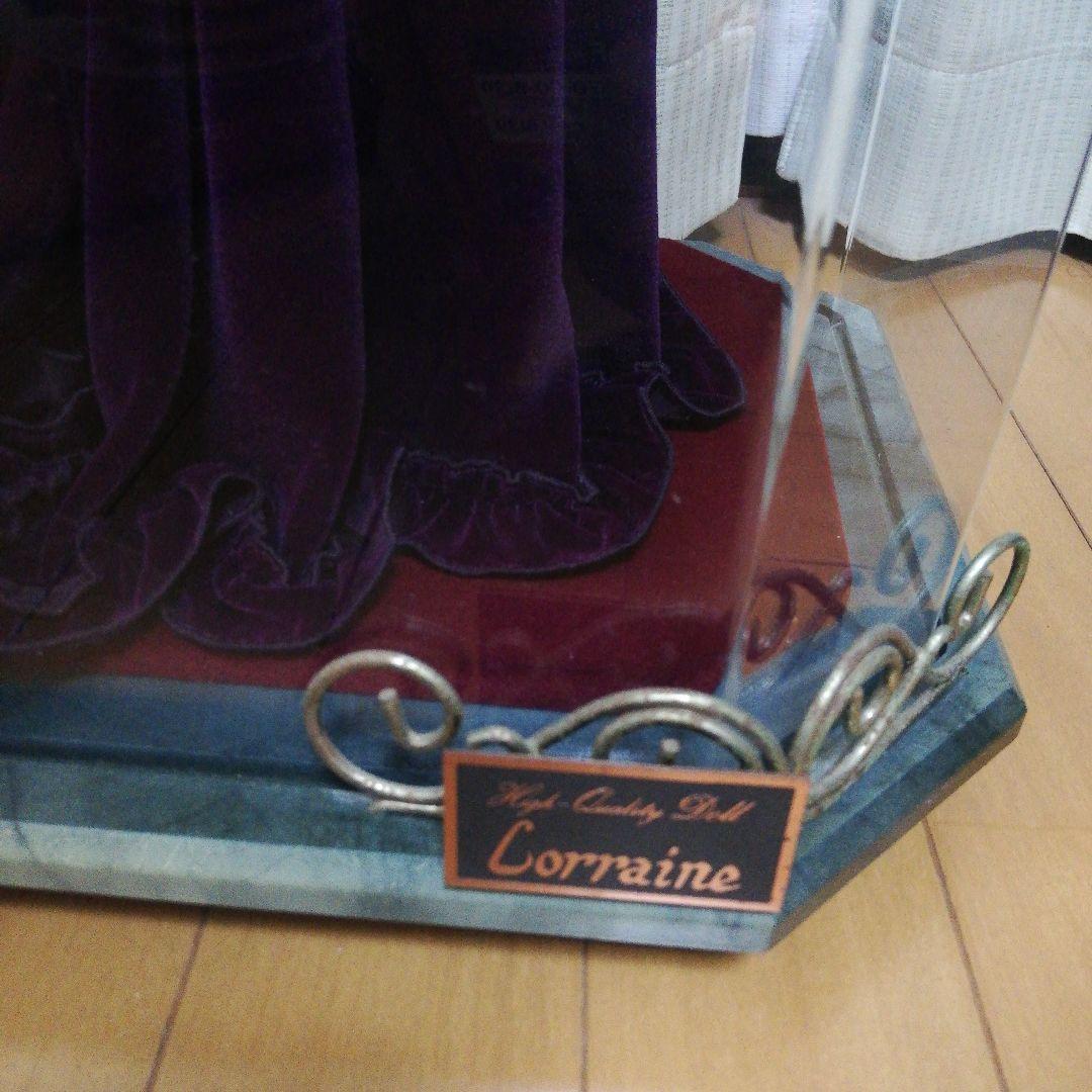 海外コレクター向き７３センチ昭和レトロ人形飾透明樹脂ケース付き当時物保管品