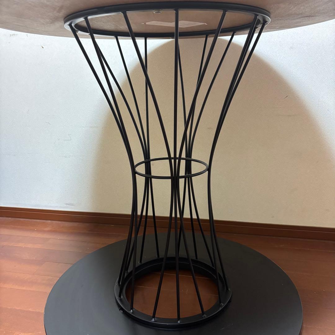 ニトリ ダイニングテーブル 丸テーブル コルーナ ウォルナット