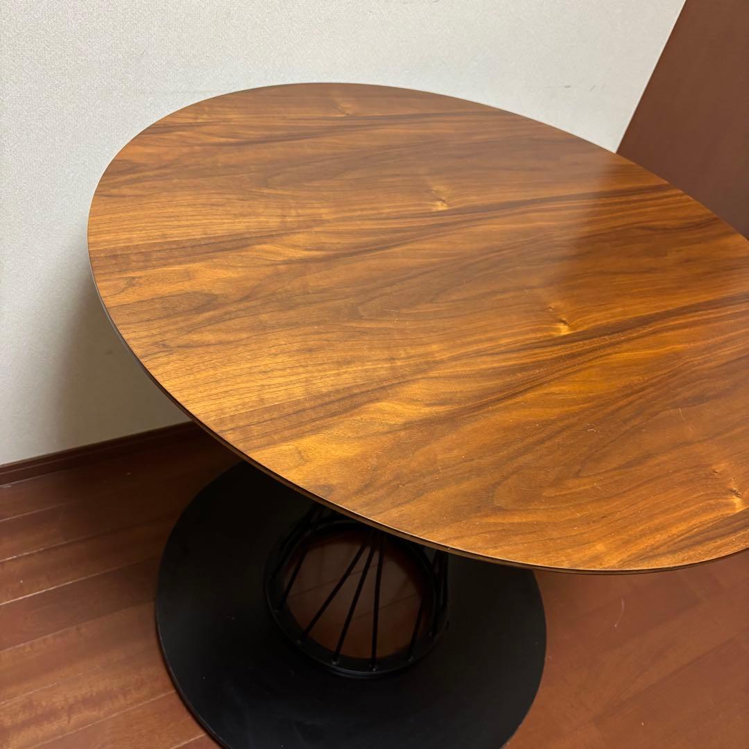 ニトリ ダイニングテーブル 丸テーブル コルーナ ウォルナット