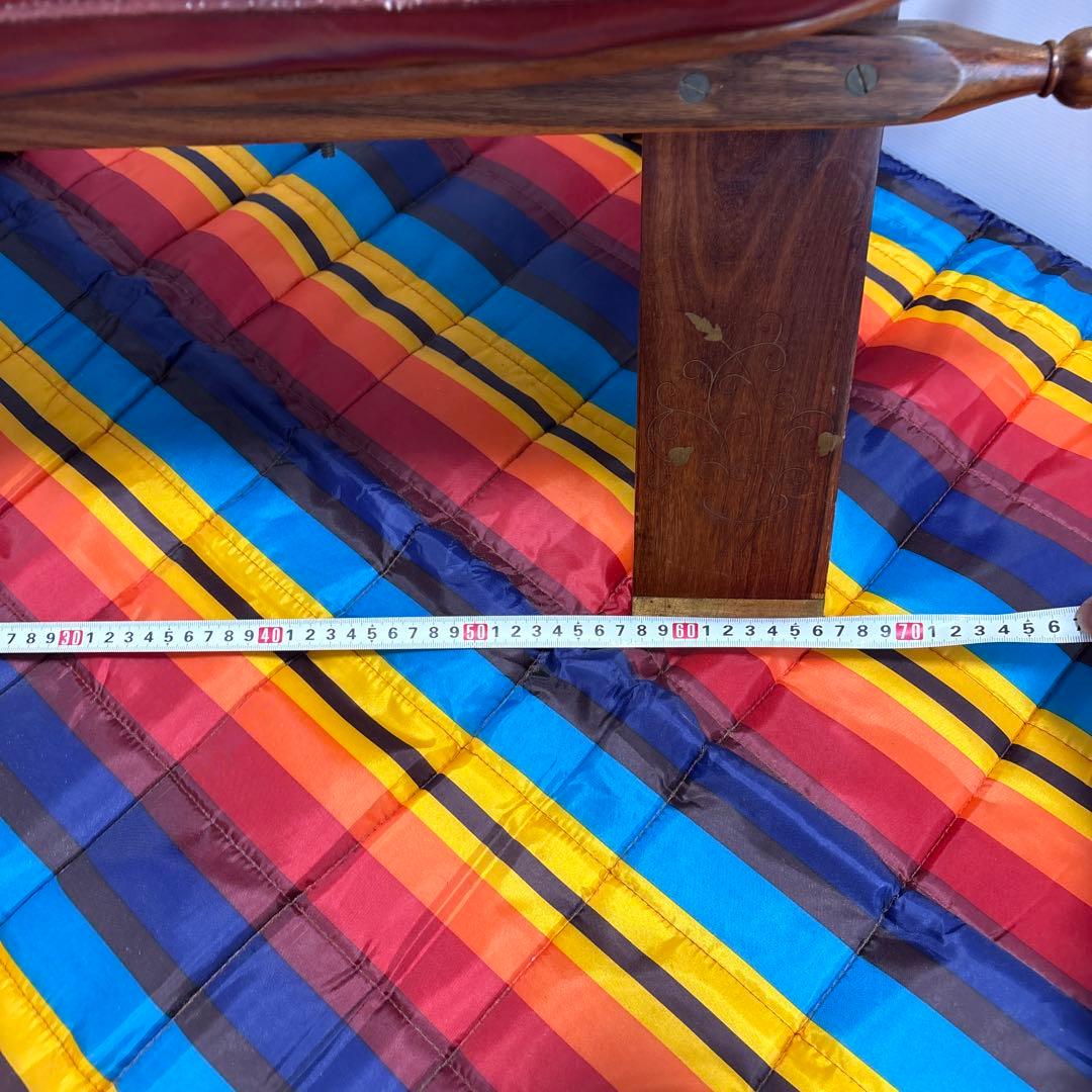 ラクダスツール　オットマン　チェア　真鍮象嵌　鞍型　ビンテージ