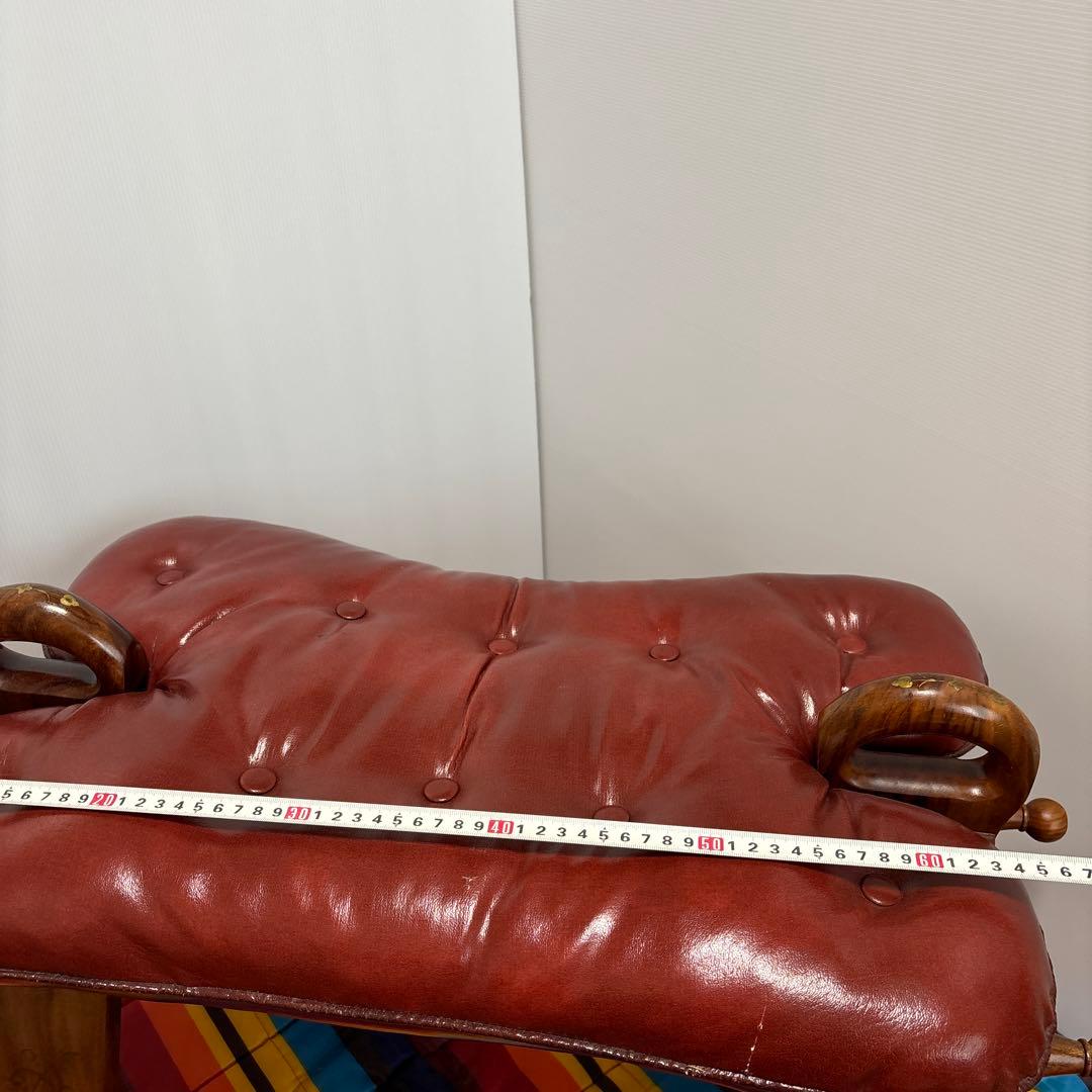 ラクダスツール　オットマン　チェア　真鍮象嵌　鞍型　ビンテージ