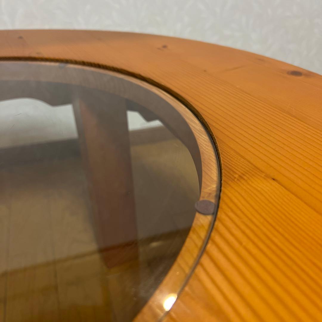 nn 小泉産業株式会社 コイズミ 木製 テーブル ガラス ミドルテーブル