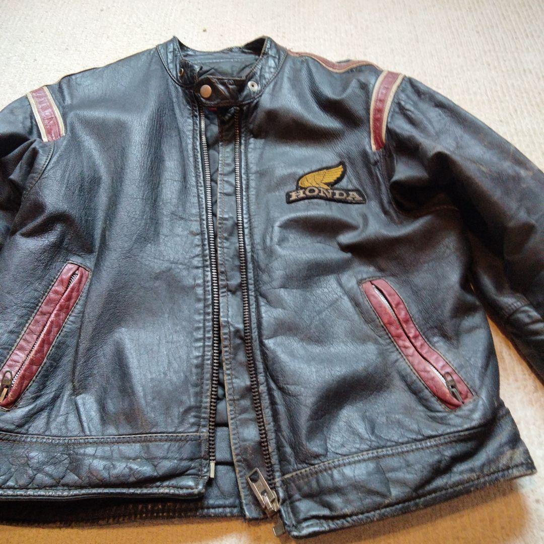 T*t様 20年前古着購入　HONDA シングルライダースジャケット ブラック/