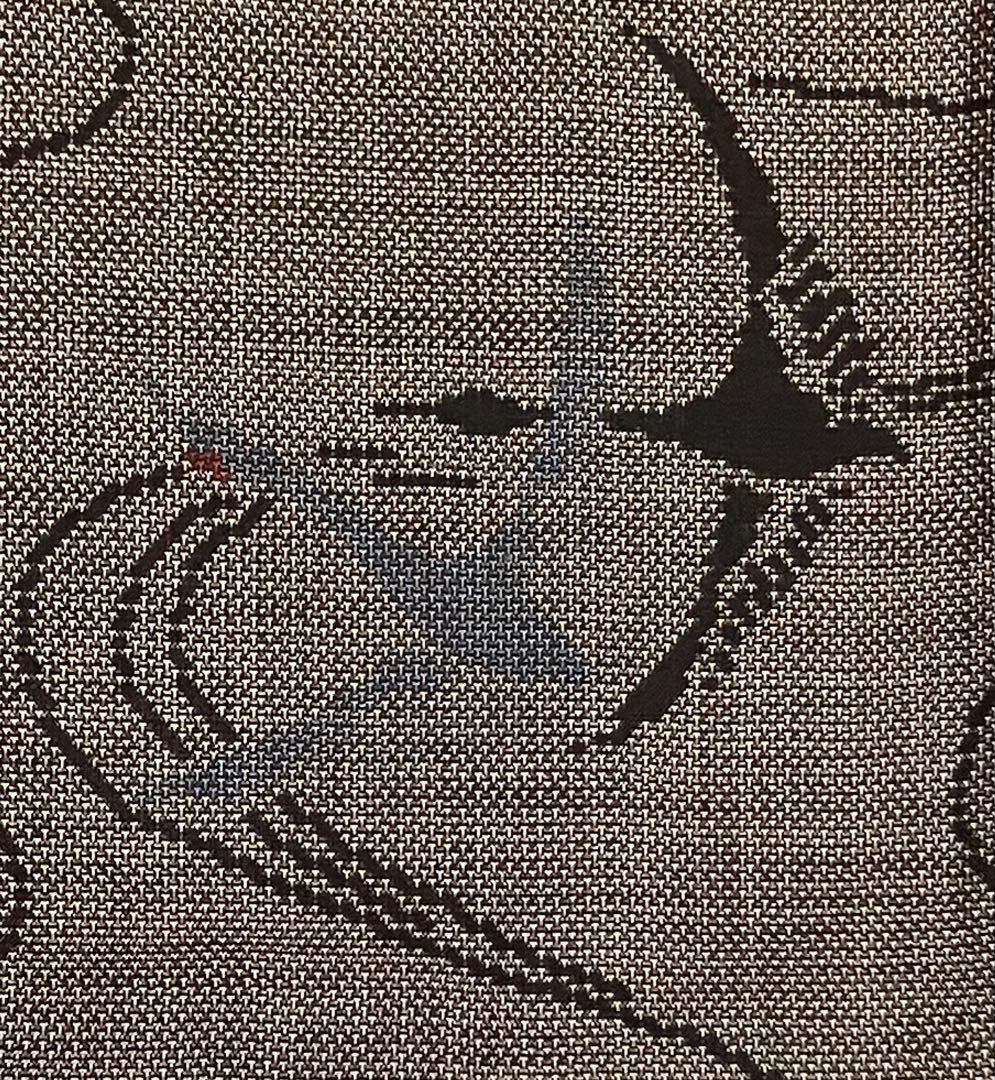 本場大島紬 経緯絣 9マルキ 小紋 飛翔鶴 イ6460