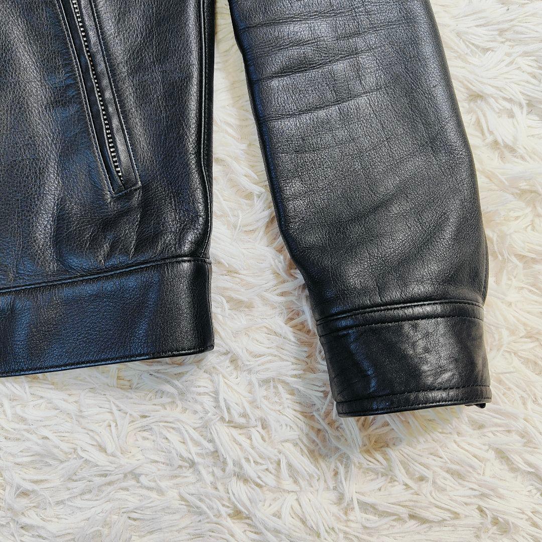 【極美品】ワコマリア　レザージャケット　本革　ブラック　黒　M 日本製