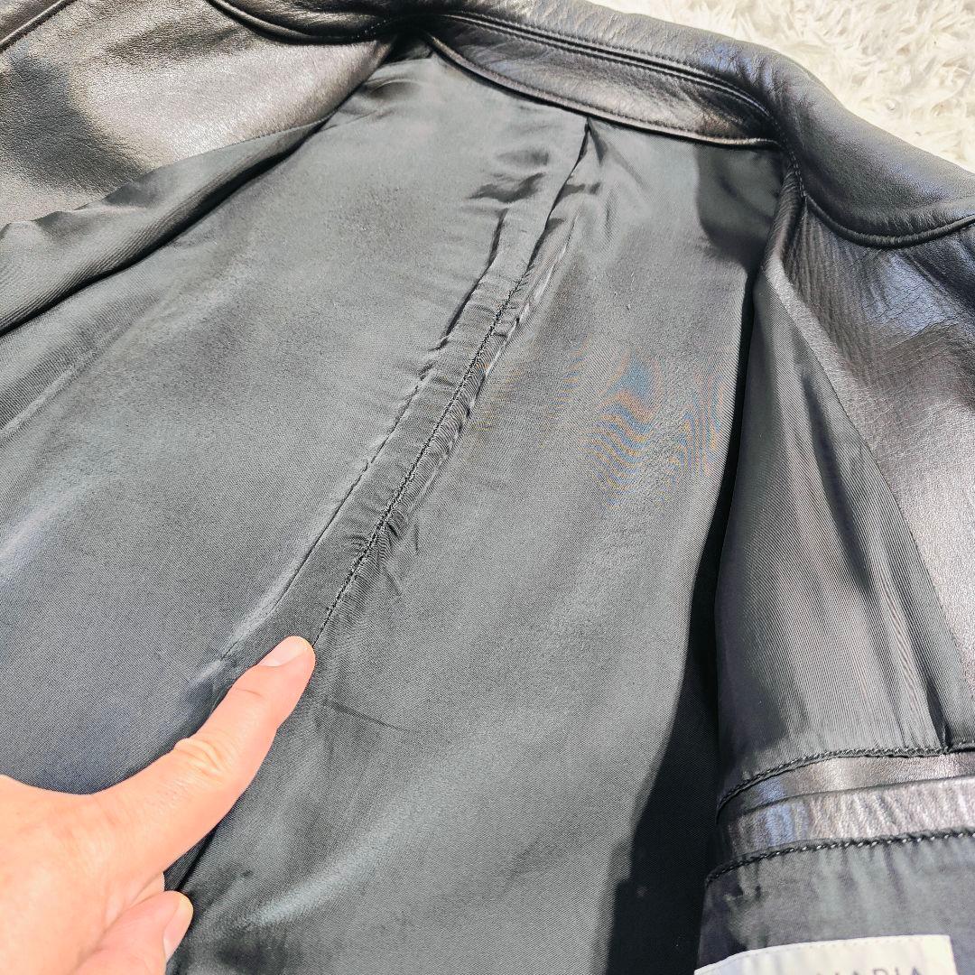 【極美品】ワコマリア　レザージャケット　本革　ブラック　黒　M 日本製