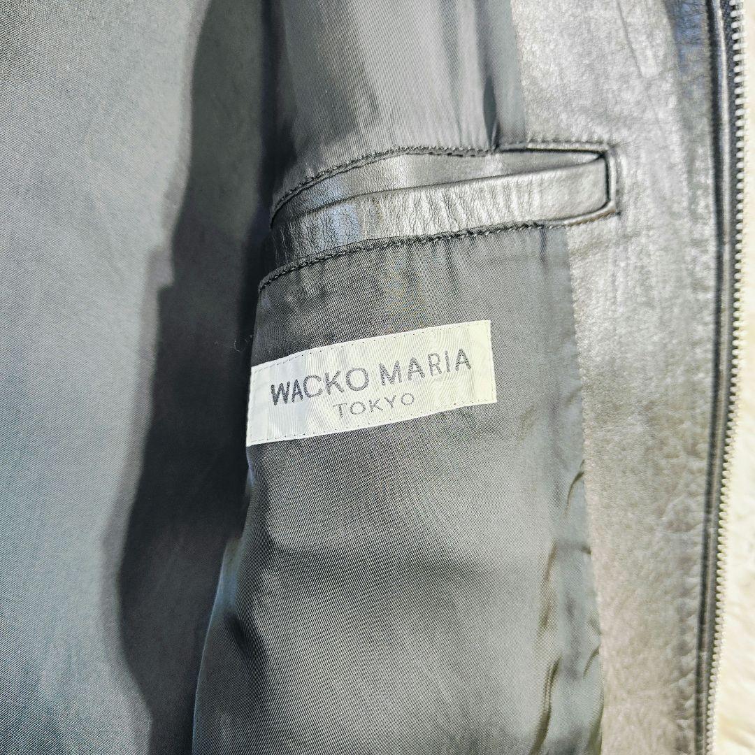 【極美品】ワコマリア　レザージャケット　本革　ブラック　黒　M 日本製