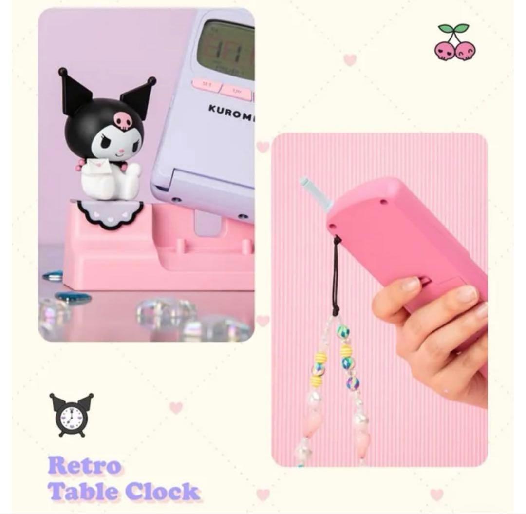 【レア】　サンリオ　ハローキティ　ガラケー形置き時計　ガラケー