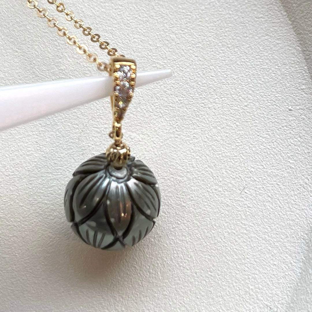 Kaya様ご予約品＊黒蝶&あこやカービング&ブルーフローライト&MOPカービング