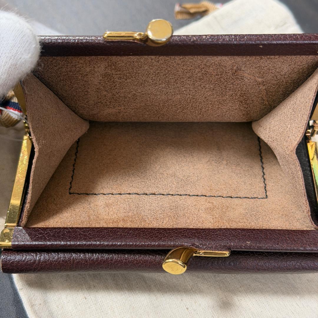 【新品未使用】イルビゾンテ 二つ折り がま口 財布 ブラウン