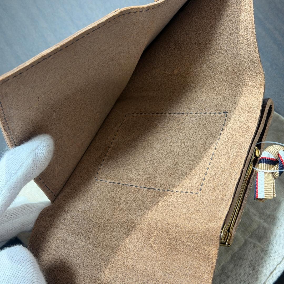 【新品未使用】イルビゾンテ 二つ折り がま口 財布 ブラウン