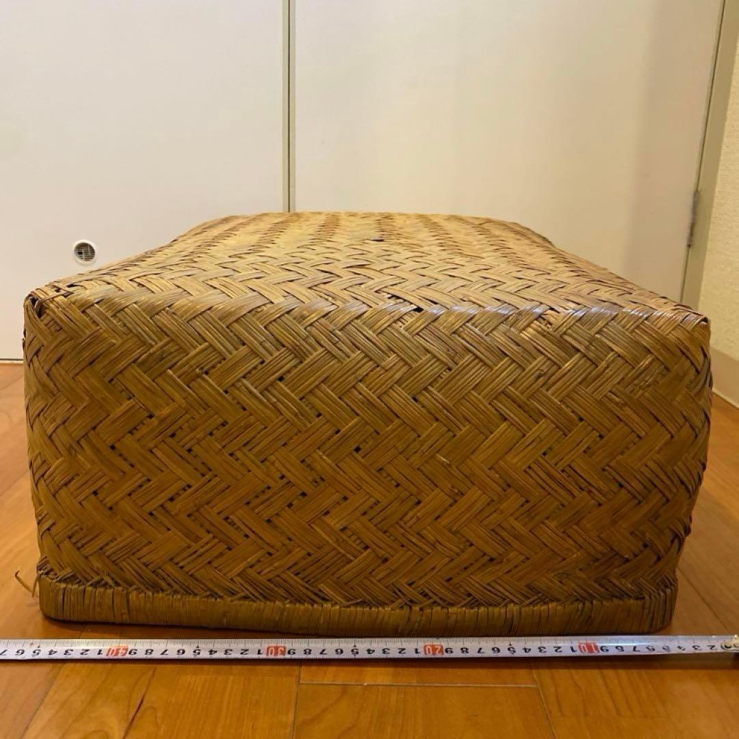 【最終価格】 ① 竹行李 柳ごおり昭和レトロ 葛籠 竹細工 大籠 箪笥カゴ