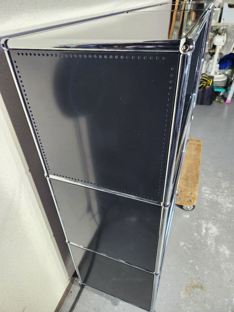 USMハラー★3列3段キャビネット★オープンラック、シェルフ★ブラック