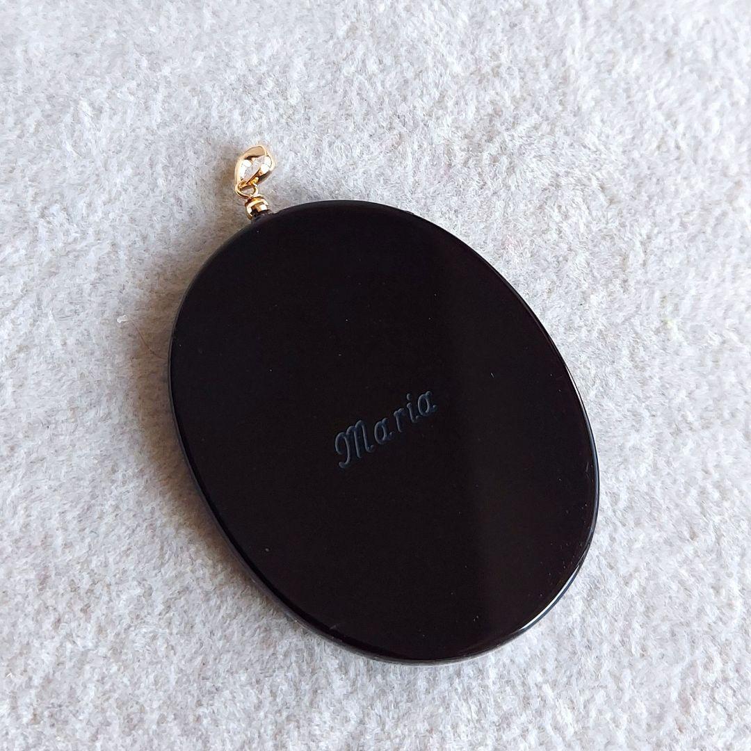 薔薇と女性　メノウ　カメオ