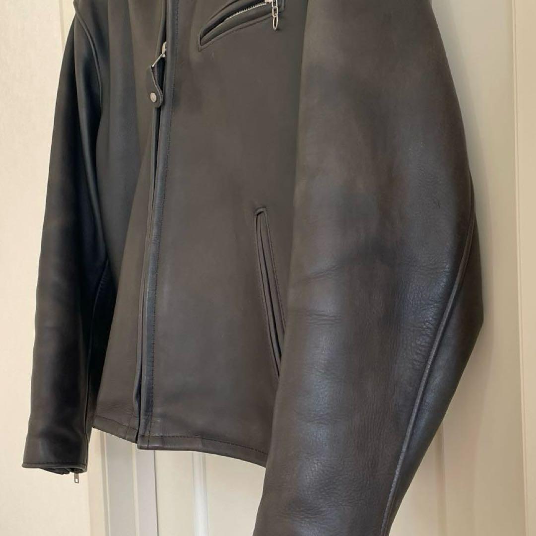 Schott 641 レザー シングルライダースジャケット 40 ショット