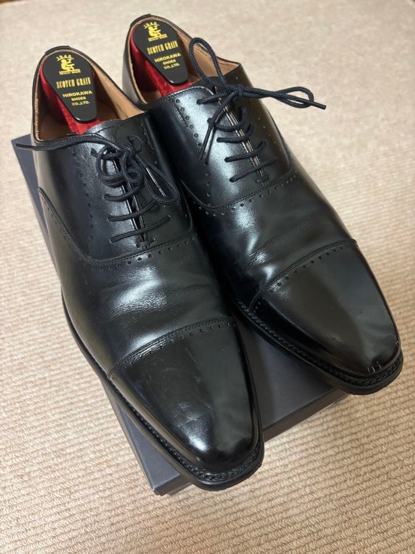 Scotch Grain ブラック ドレスシューズ 26cm