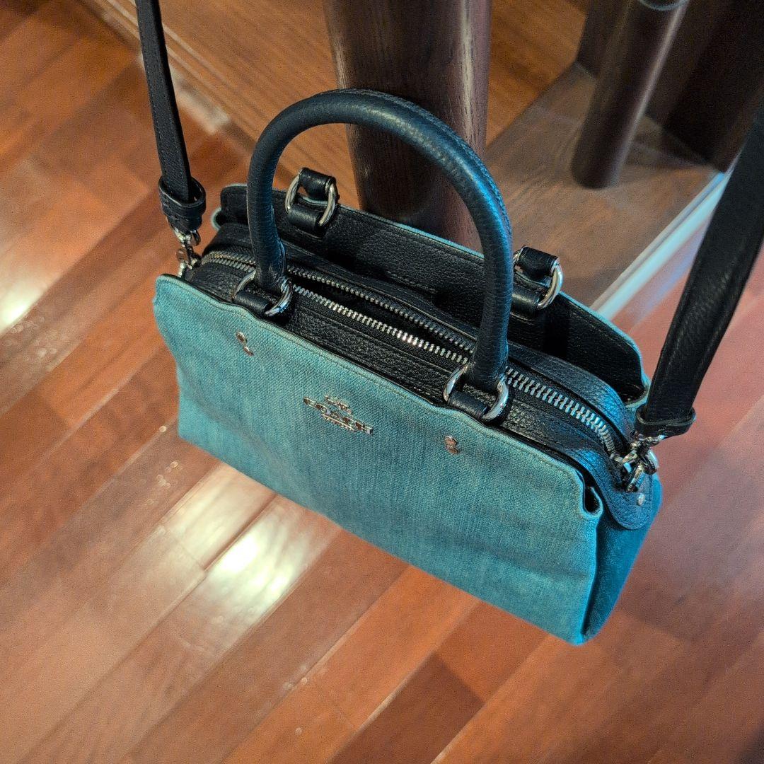 COACH デニムブルー ショルダーバッグ