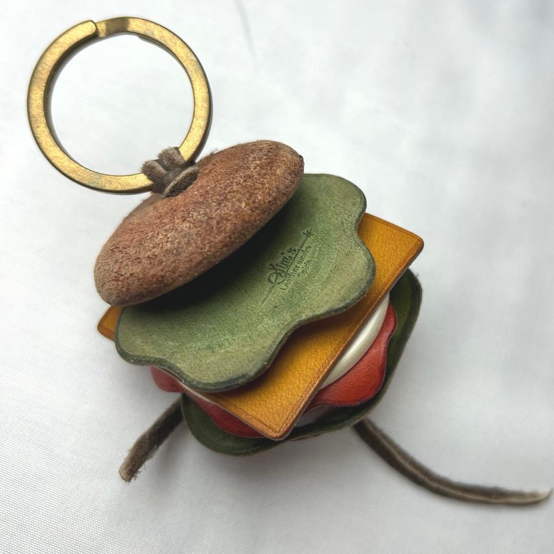 SIM's Leather works ハンバーガー キーホルダー レザー