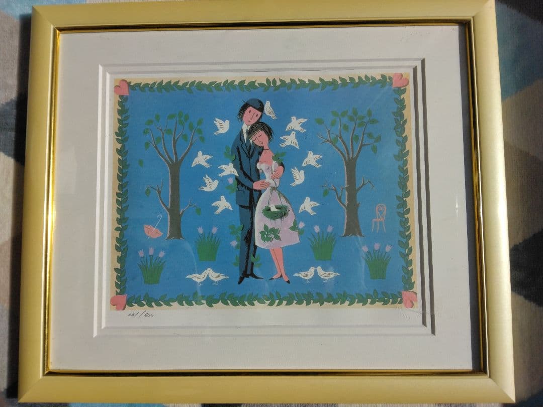 愛の季節　レイモン・ペイネ　ダイヤモンド・スクリーニング 版画