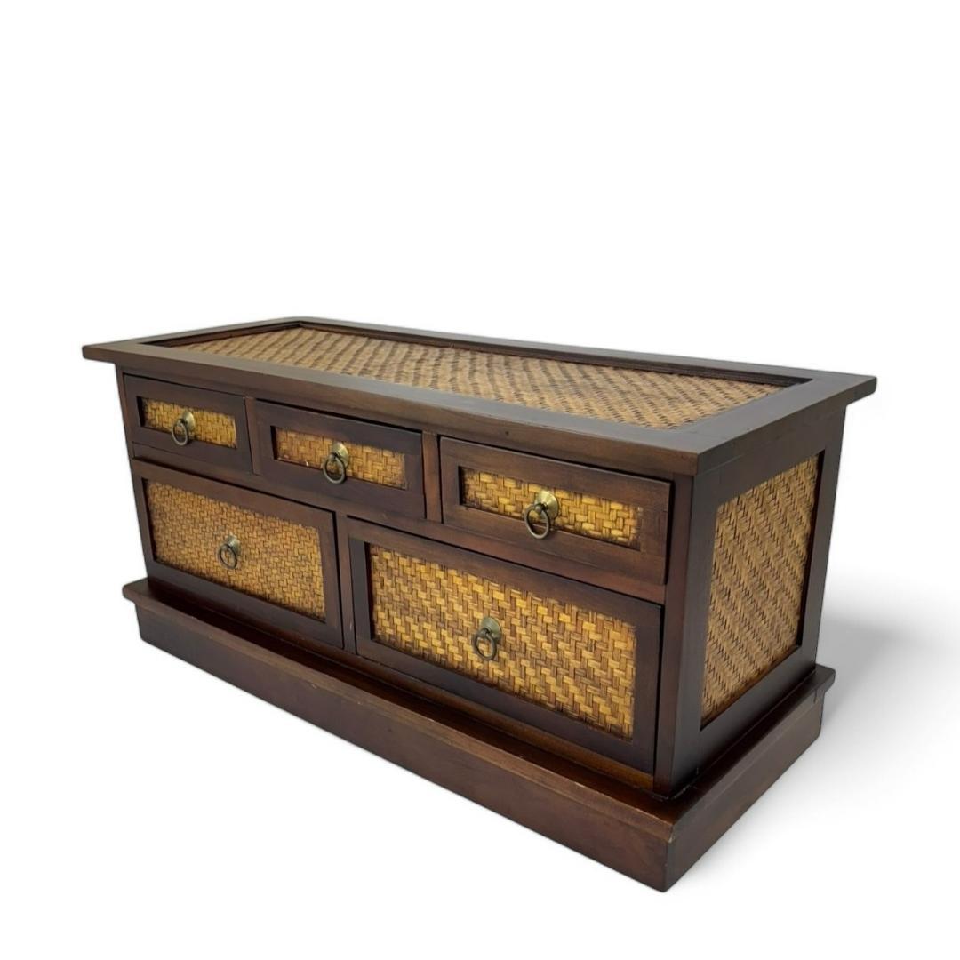 アジアン家具　チェスト　ラタン　ヴィンテージ　アンティーク