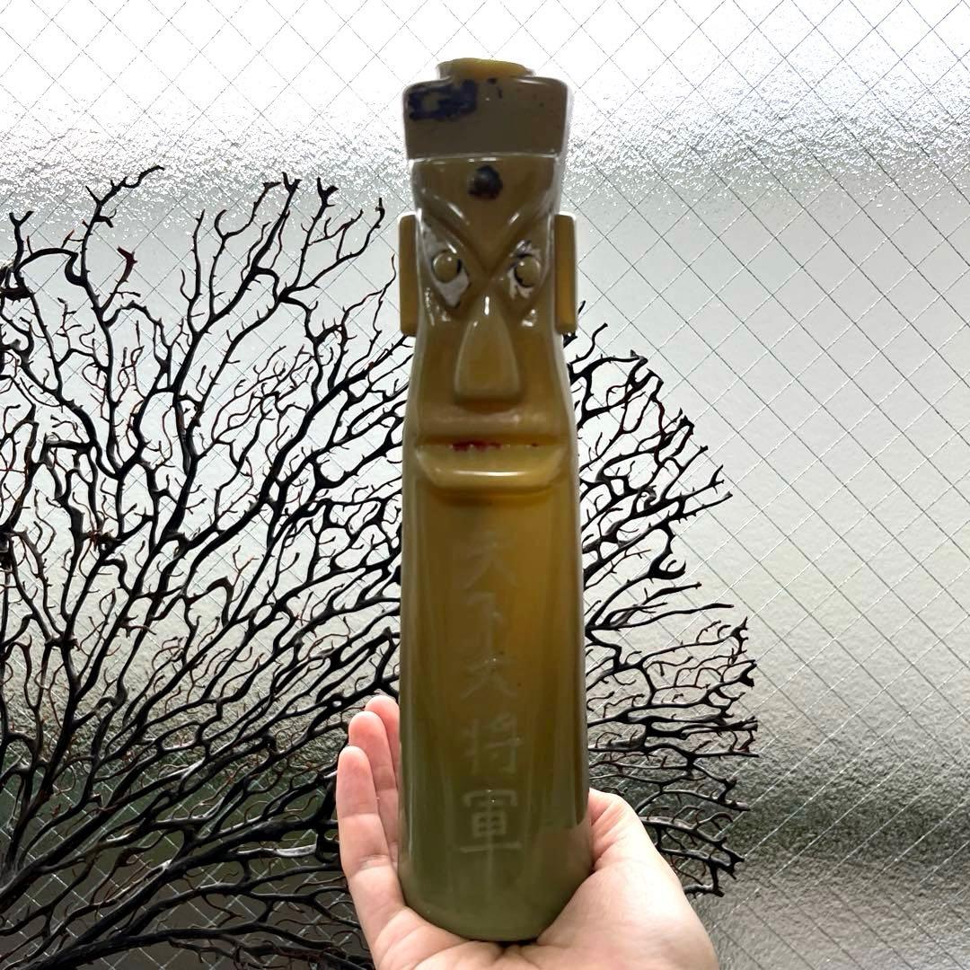 骨董　時代ガラス　超希少　高麗神社　将軍標　練りガラス　エナメル彩色　御神酒入れ